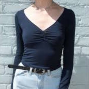navy blue brandy leah top